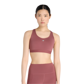 New Balance Essential Run Bra | Washed Burgundy