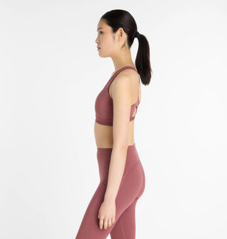 New Balance Essential Run Bra | Washed Burgundy