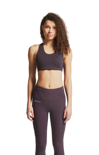 Craft Collective Padded Sports Bra | Dark Plum