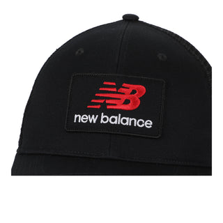 New Balance Stacked Patch Logo Trucker Cap | Black