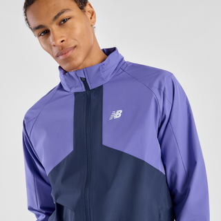 New Balance Mens Utility Woven Jacket | Electric Purple