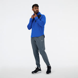 New Balance Mens Heat Grid 1/2 Zip | Blue Oasis Heather