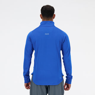 New Balance Mens Heat Grid 1/2 Zip | Blue Oasis Heather