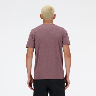 New Balance Mens Sports Essential Heathertech Tee | Licorice