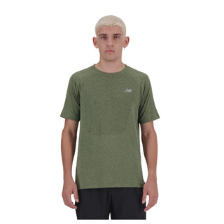 New Balance Mens Knit Tee | Dark Olivine