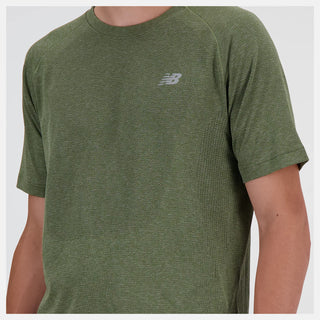 New Balance Mens Knit Tee | Dark Olivine