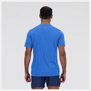 New Balance Mens Athletics T-Shirt | Blue Oasis Heather