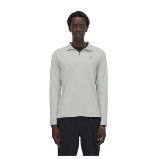 New Balance Mens Space Dye Quarter Zip | Athletic Grey