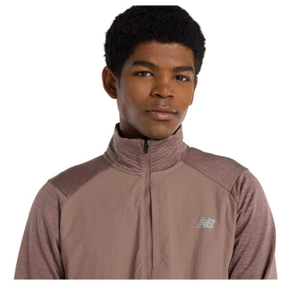 New Balance Mens Athletics Heat Grid 1/2 Zip | Earth Shadow