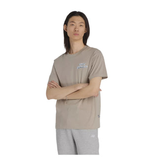 New Balance Mens Chrome Runner T-Shirt | Arid Stone