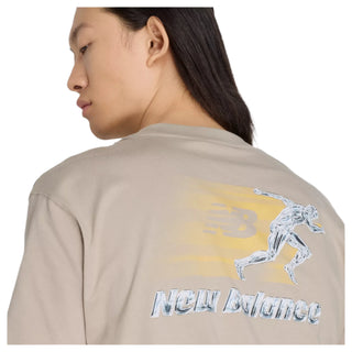 New Balance Mens Chrome Runner T-Shirt | Arid Stone