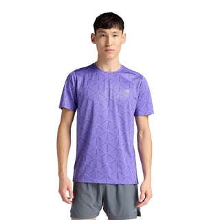 New Balance Mens Sport Essential Printed T-Shirt | Electric Purple