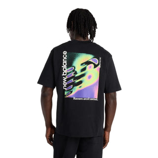 New Balance Mens Classic Neon Heat Map Logo Tee | Black