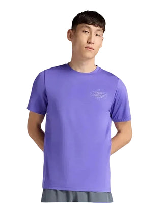 New Balance Mens Reflective Poly Tee | Electric Purple