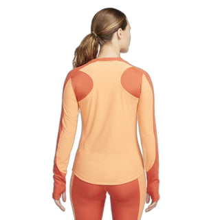 NIKE WOMENS AIR DRI-FIT LS RUNNING TOP | ORANGE TRANCE