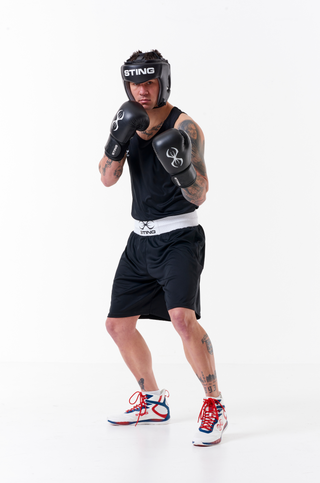 Sting Orion Gel Open Face Head Guard | Black