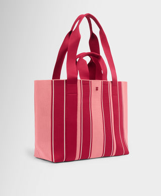 Sweaty Betty Knitted Stripe Bag | Melrose/Crimson Stripe