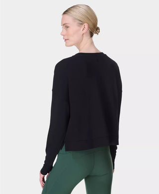 Sweaty Betty After Class Crop Sweatshirt | Black
