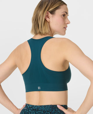 Sweaty Betty Stamina Seamless Sports Bra | Deep Green