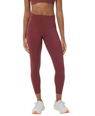 Sweaty Betty Runners High Power 7/8 Leggings | Merlot Red