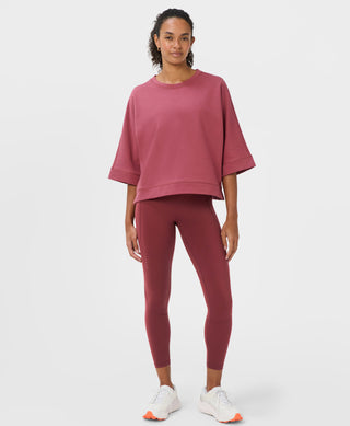 Sweaty Betty Runners High Power 7/8 Leggings | Merlot Red