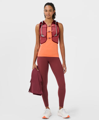 Sweaty Betty Runners High Power 7/8 Leggings | Merlot Red