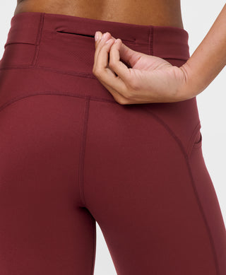 Sweaty Betty Runners High Power 7/8 Leggings | Merlot Red