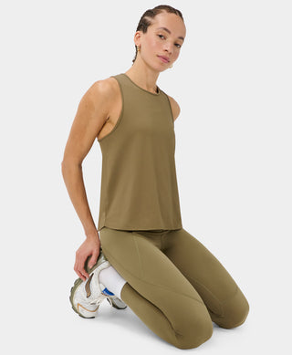 Sweaty Betty Runners High Tank | Khaki Brown