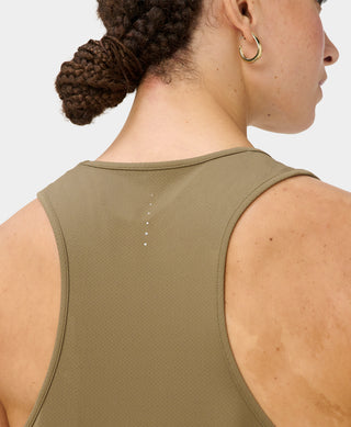 Sweaty Betty Runners High Tank | Khaki Brown