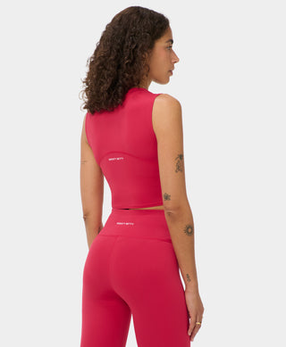 Sweaty Betty All Day Cropped Wrap Tank | Crimson Red