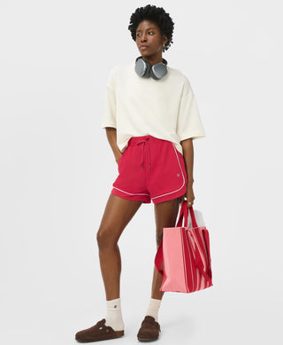 Sweaty Betty Explorer Track Piped Shorts | Crimson Red
