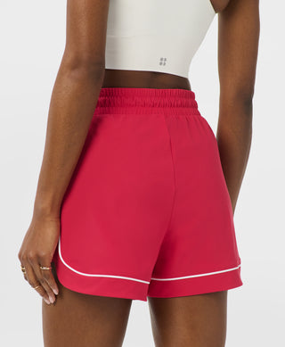 Sweaty Betty Explorer Track Piped Shorts | Crimson Red