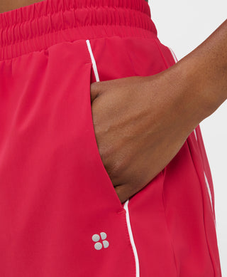Sweaty Betty Explorer Track Piped Shorts | Crimson Red