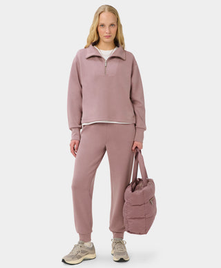 Sweaty Betty Sand Wash Crop Half Zip | Duskberry Purple