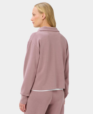 Sweaty Betty Sand Wash Crop Half Zip | Duskberry Purple