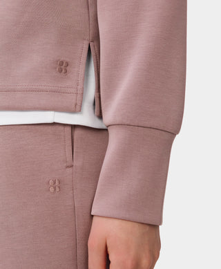 Sweaty Betty Sand Wash Crop Half Zip | Duskberry Purple
