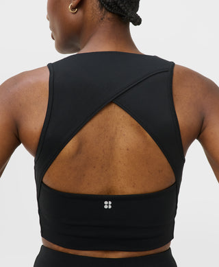 Sweaty Betty All Day Wrap Longline Bra | Black