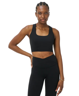 Sweaty Betty All Day Wrap Longline Bra | Black