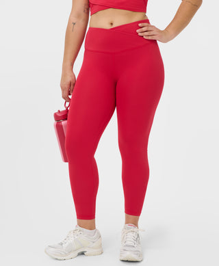 Sweaty Betty 7/8 Wrap Waist Leggings | Crimson Red