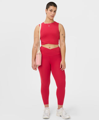 Sweaty Betty 7/8 Wrap Waist Leggings | Crimson Red