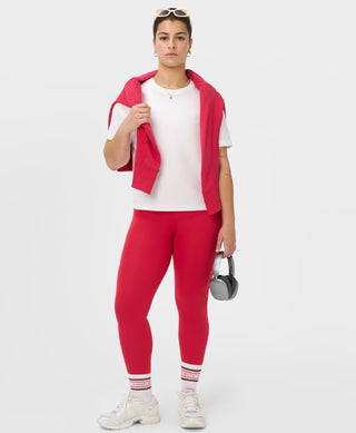 Sweaty Betty 7/8 Wrap Waist Leggings | Crimson Red