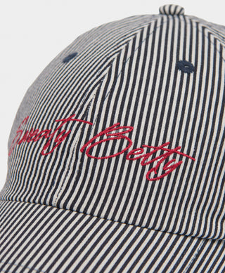 Sweaty Betty Azure Lifestyle Cap | Navy/ Blue Pinstripe