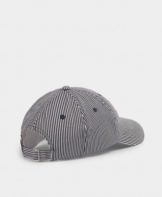 Sweaty Betty Azure Lifestyle Cap | Navy/ Blue Pinstripe