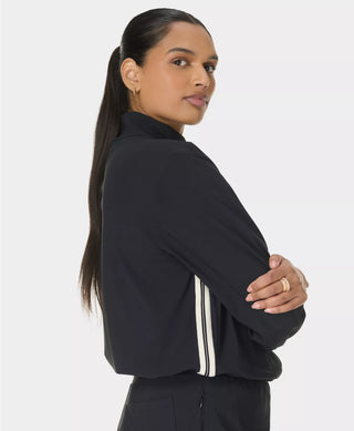 Sweaty Betty Explorer Side Tape Zip Through Midlayer | Black