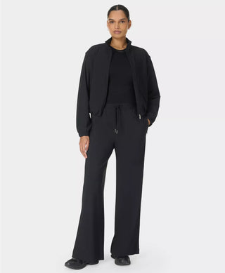 Sweaty Betty Explorer Side Tape Zip Through Midlayer | Black