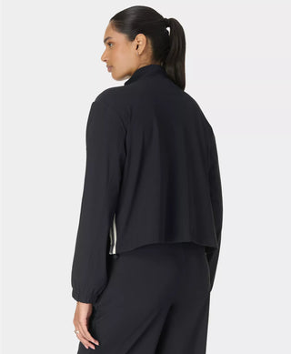 Sweaty Betty Explorer Side Tape Zip Through Midlayer | Black