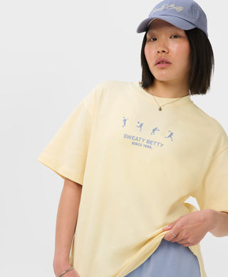 Sweaty Betty Tennis Graphic T-Shirt | Blue Tennis Ladies