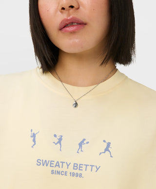 Sweaty Betty Tennis Graphic T-Shirt | Blue Tennis Ladies