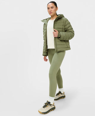 Sweaty Betty Nimbus Lightweight Puffer Jacket | Bracken Green