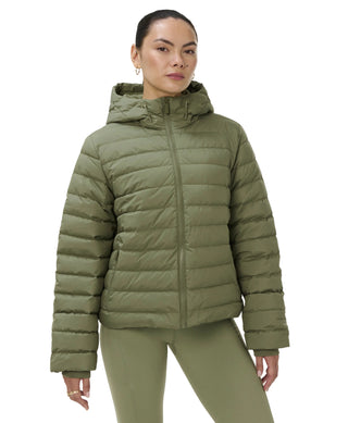 Sweaty Betty Nimbus Lightweight Puffer Jacket | Bracken Green